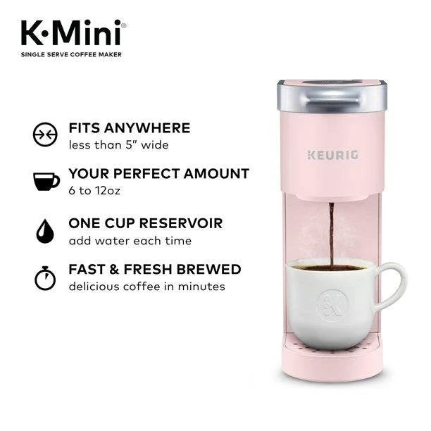 Keurig – K-Mini Máquina de Café de una sola taza – Color Rosa Empolvado