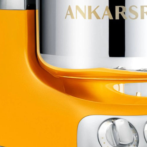 2025 Ankarsrum Assistent Original 6230 robot de cocina – diseño retro, 1500 W, bol de acero inoxidable de 7 L, 16 accesorios, garantía de 7 años, Sunbeam Yellow