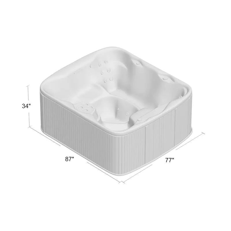 Lifesmart Spas – Spa rectangular Plug and Play para 5 personas, 23 chorros con ozonizador, color Espresso