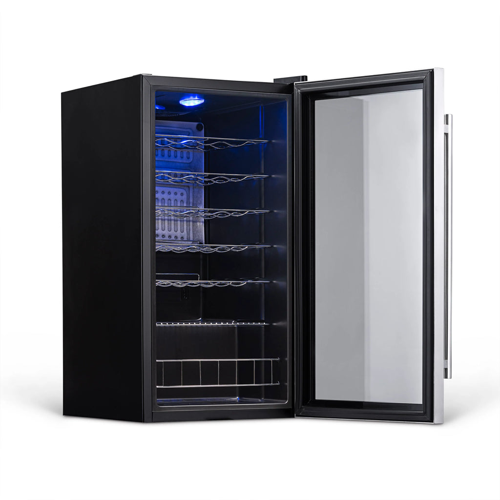 2025 Newair® Refrigerador de Vinos Independiente de Acero Inoxidable – 27 Botellas – 16,9"