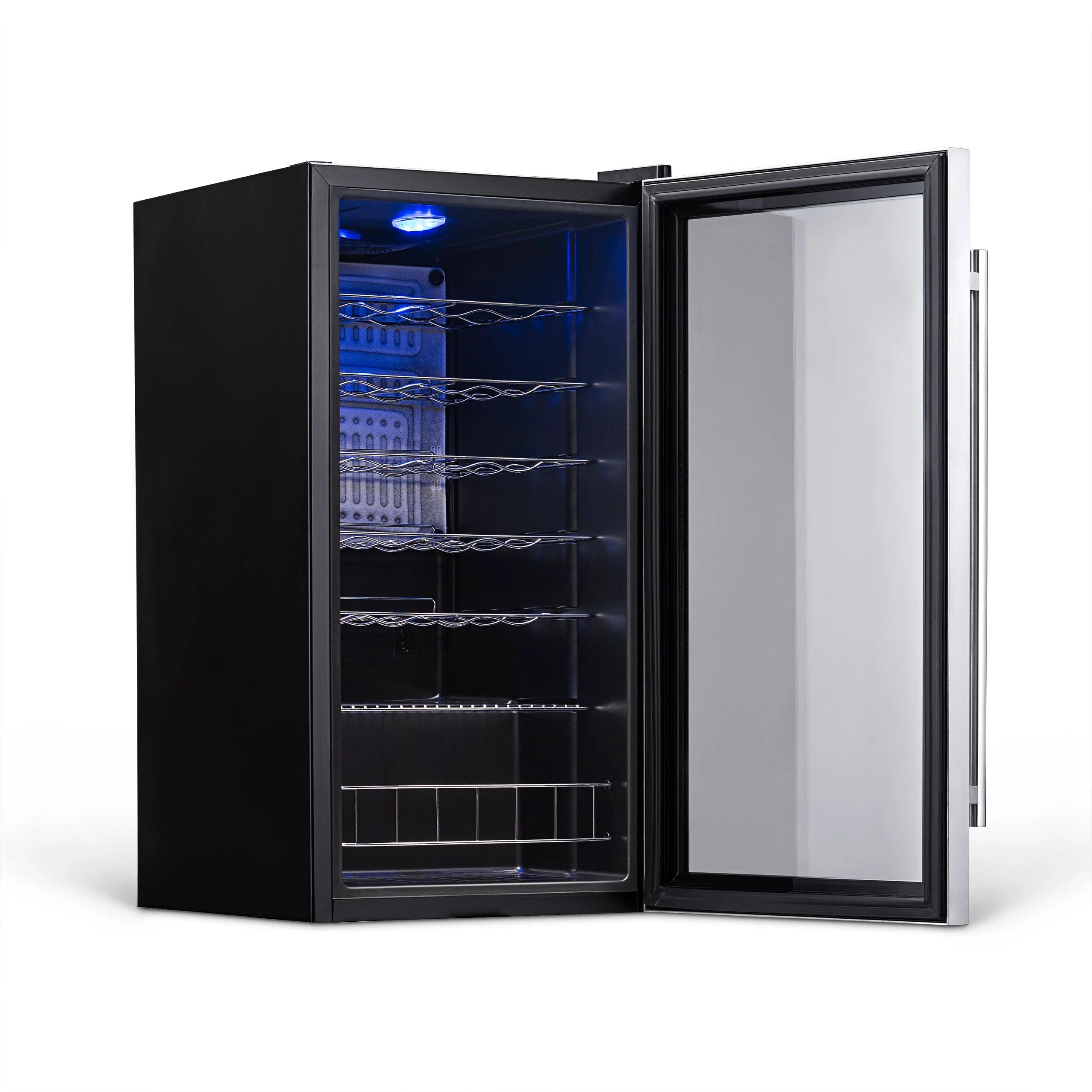 2025 Newair® Refrigerador de Vinos Independiente de Acero Inoxidable – 27 Botellas – 16,9"