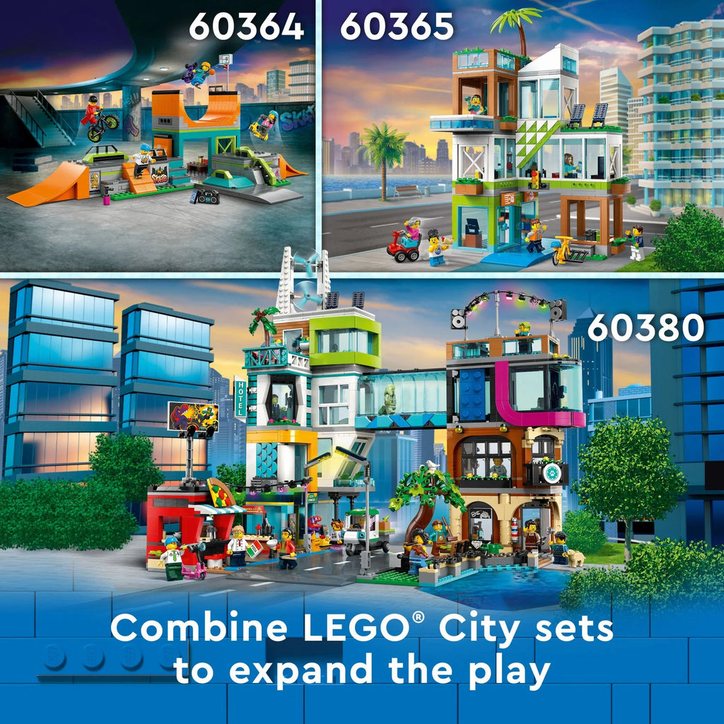 LEGO City Centro de Esquí y Escalada 60366 Set de Construcción, Edificio de 3 Niveles con Pista de Esquí, 8 Minifiguras y 2 Figuras de Animales para Juego Imaginativo de Deportes de Invierno, Idea de Regalo Divertida para Niños y Fans del Esquí