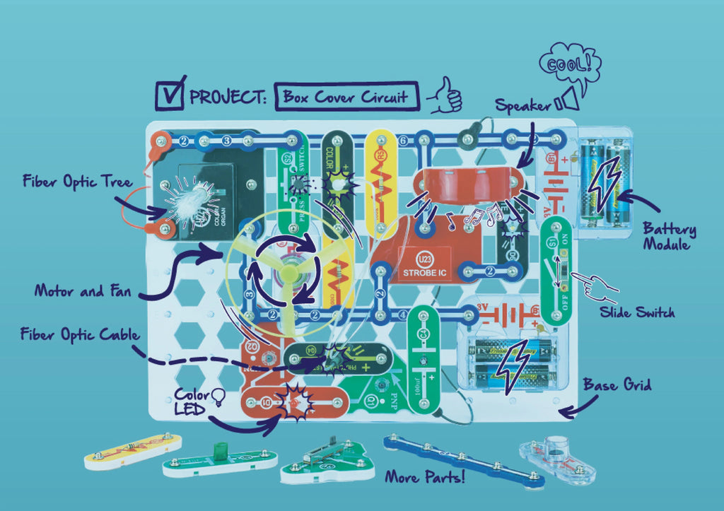 Snap Circuits® Light SCL175 | Kit de Exploración Electrónica | Más de 175 Proyectos | Juguete Educativo STEM para Niños de 8 Años en Adelante