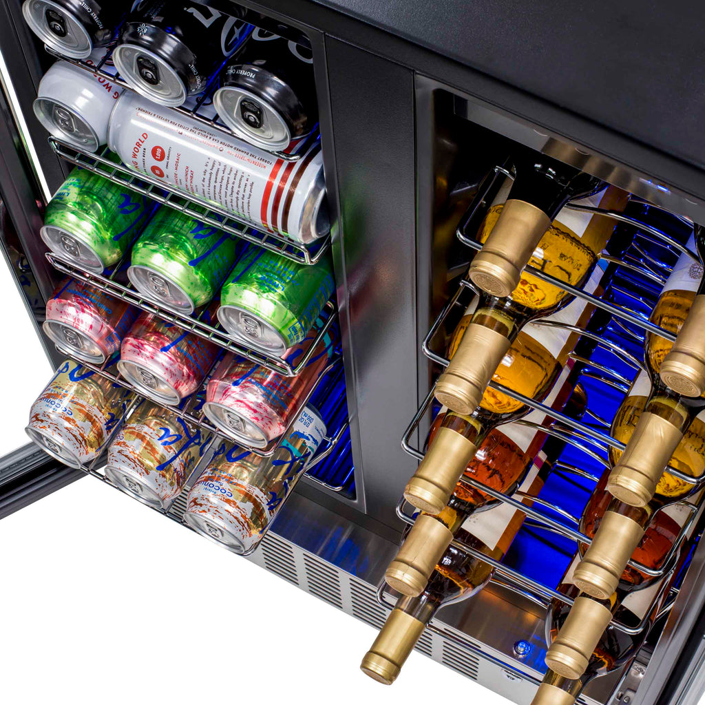 2025 Newair® Refrigerador Empotrable de Doble Zona para 58 Latas y 18 Botellas - 24"