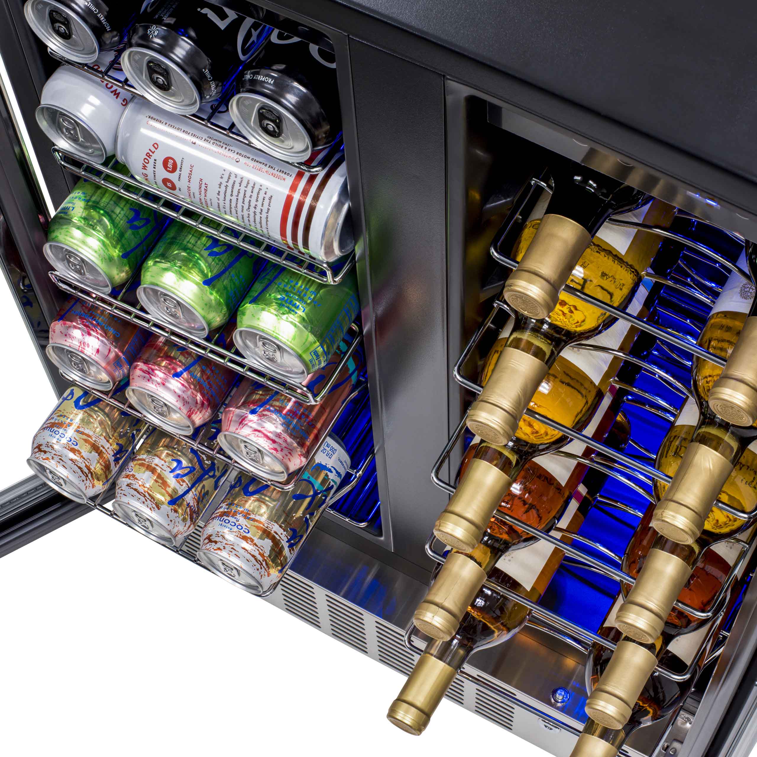 2025 Newair® Refrigerador Empotrable de Doble Zona para 58 Latas y 18 Botellas - 24"