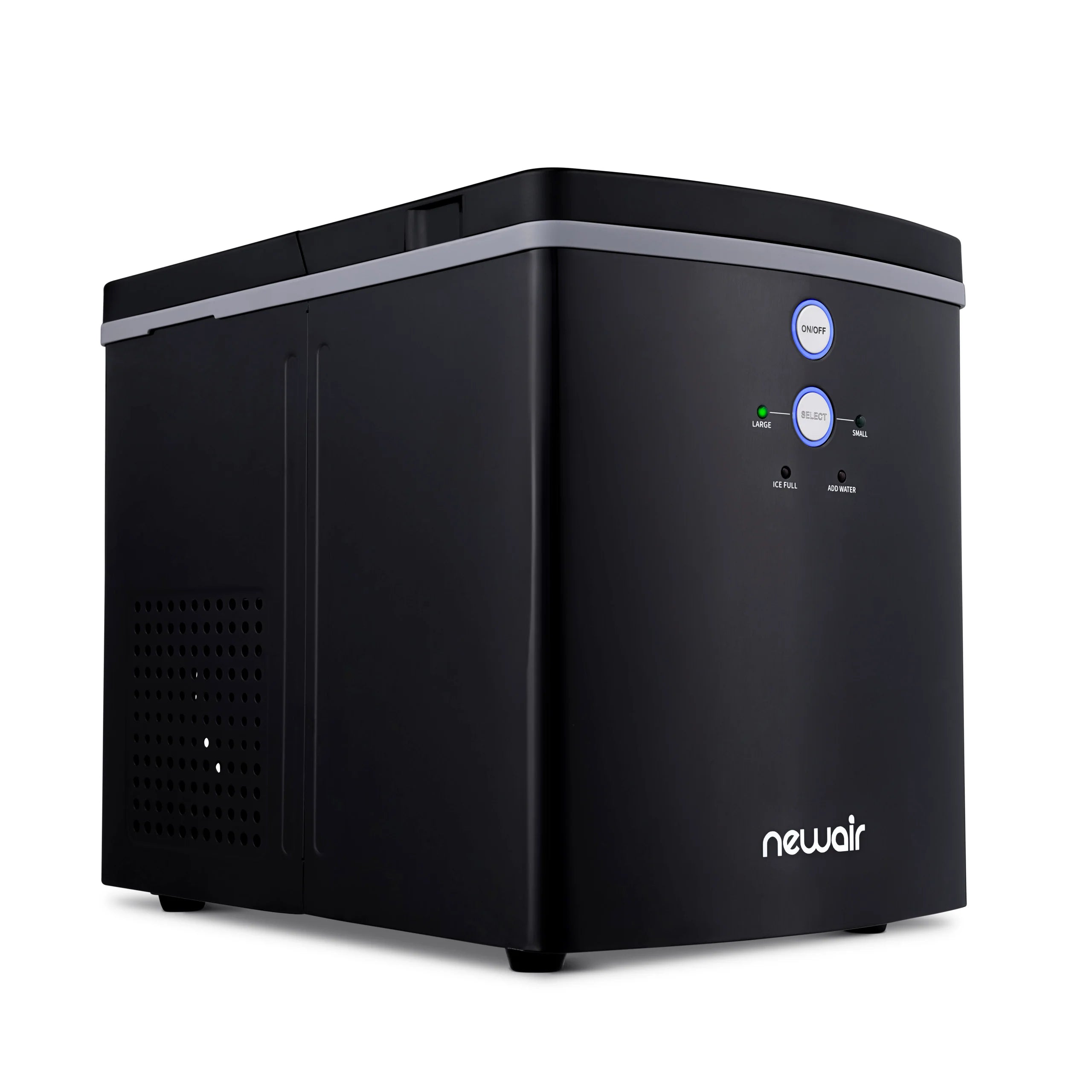 2025 Máquina de Hielo de Encimera Newair® – Cubos de Hielo en Forma de Bala, Negro