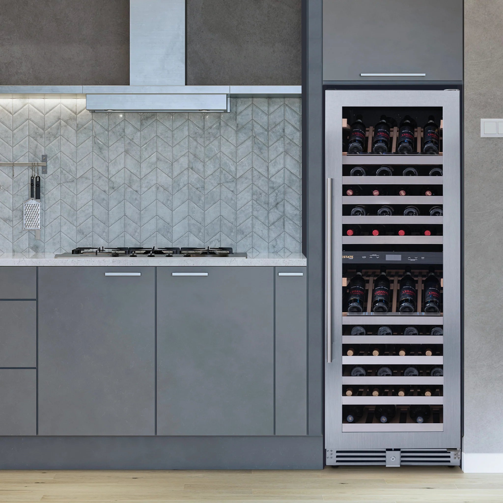 2025 Refrigerador de Vinos Independiente Newair ESTATE – Acero Inoxidable (160 botellas)