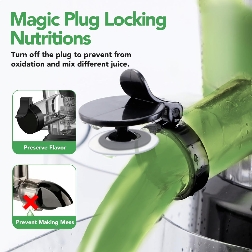 Aeitto Extractor de Jugo Masticador Portátil para Verduras Nutritivas