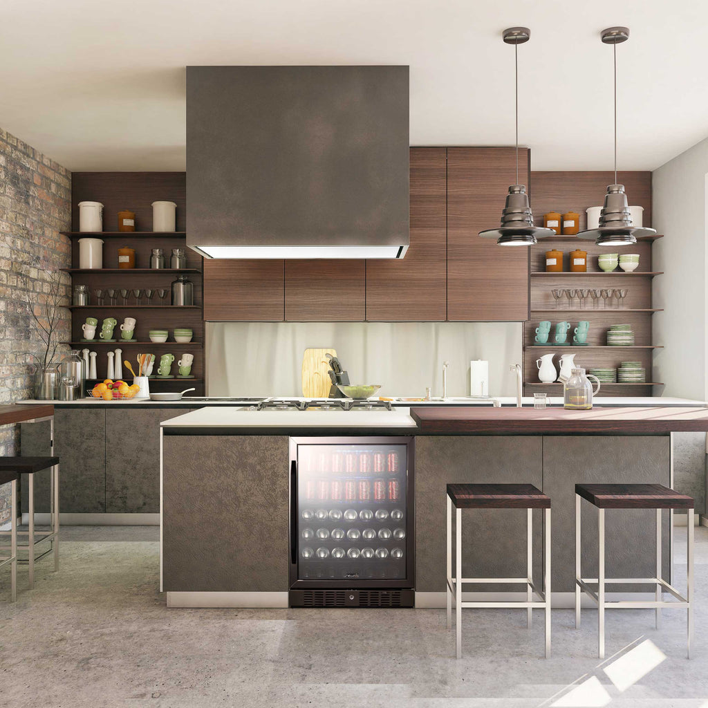 2025 Refrigerador Empotrable Newair® de 177 Latas – 24” – Acero Inoxidable Negro