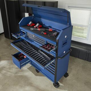 2025 Husky Caja de Herramientas Combinada con Ruedas de 23 Cajones – 56 plg (An) x 22 plg (Pr) en Azul Mate