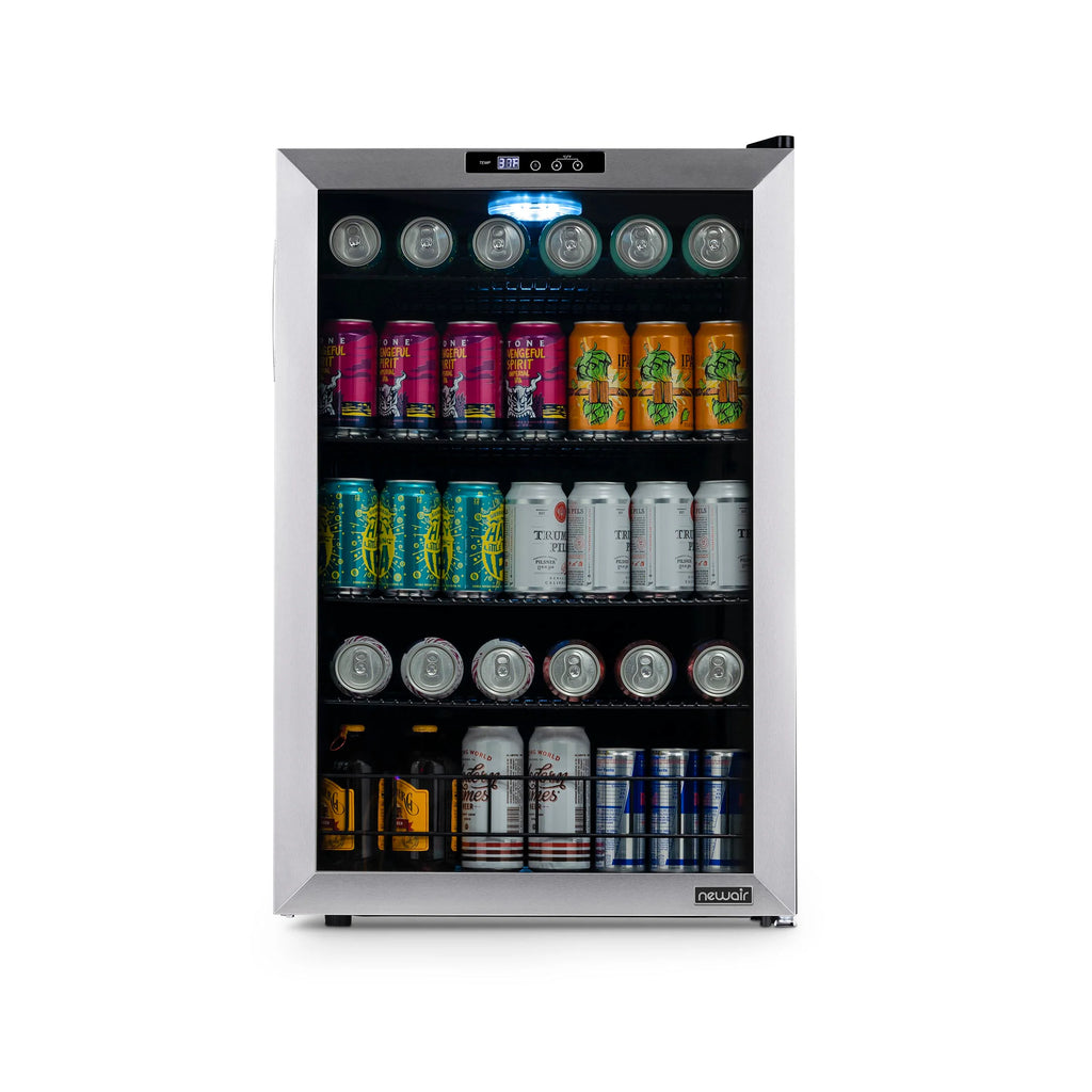2025 Newair® Refrigerador de Bebidas Independiente en Acero Inoxidable – 160 Latas – 21,3"