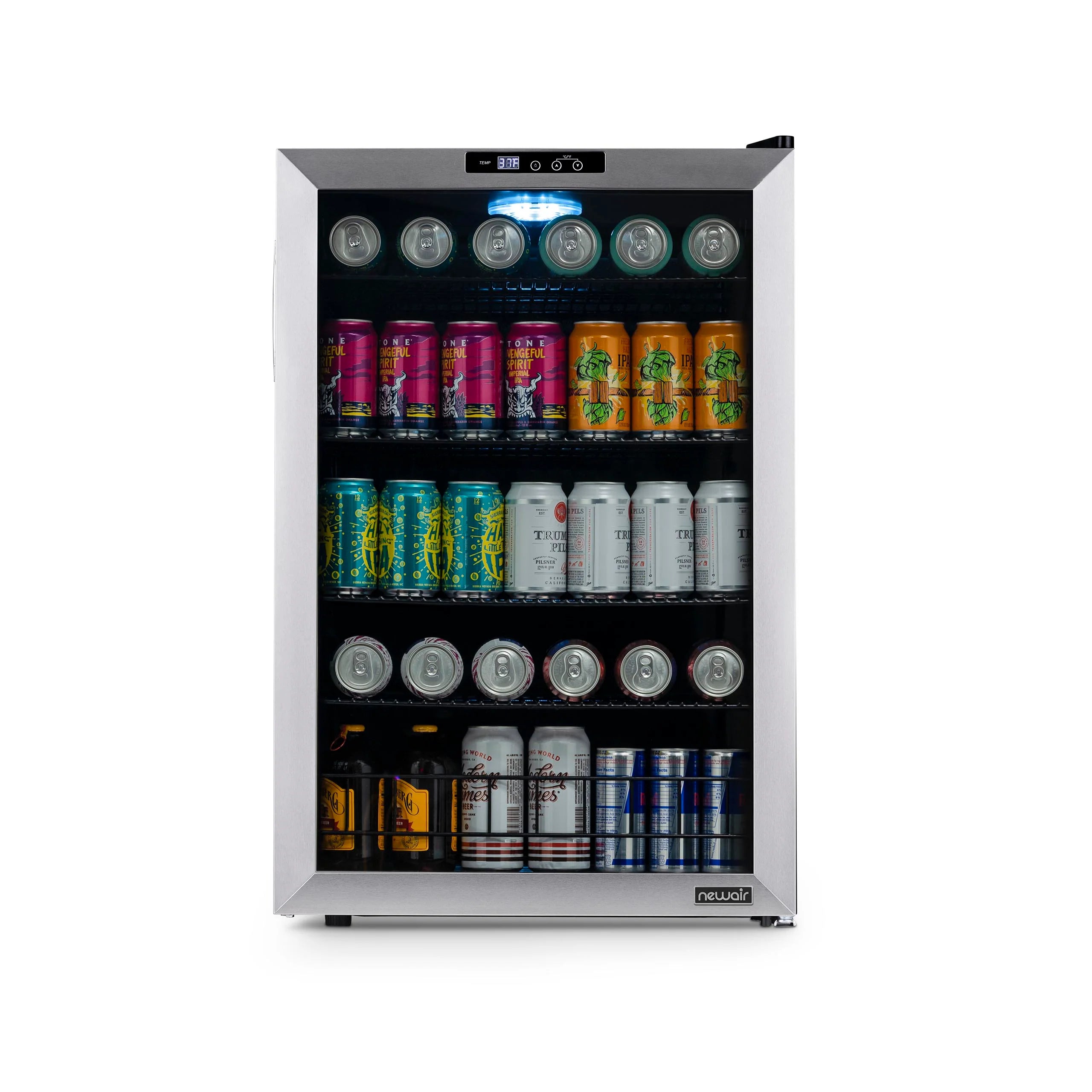 2025 Newair® Refrigerador de Bebidas Independiente en Acero Inoxidable – 160 Latas – 21,3"