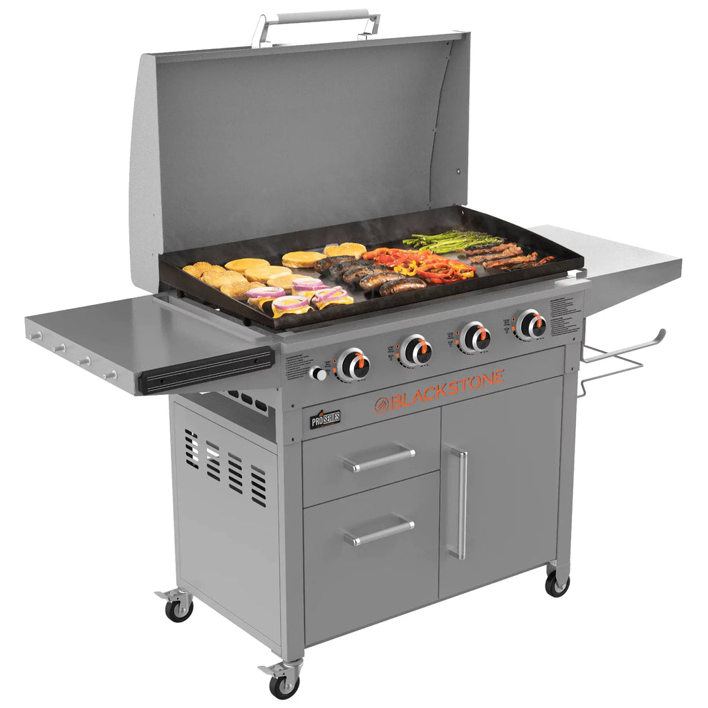 Blackstone ProSeries Estación de Cocina con Plancha de 4 Quemadores de 36" con Campana