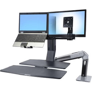 Kit de Conversión Ergotron WorkFit – De Doble Pantalla a Pantalla LCD y Portátil