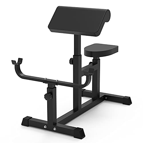 Uboway Banco de Curl Predicador Ajustable para Entrenamiento de Fuerza
