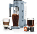 2025 Cafetera de porción individual Ninja Pods & Grounds, compatible con K-Cup, prepara café molido o cápsulas, diseño compacto, depósito de 56 oz, tamaños de taza de 6 oz a 24 oz para viaje, café frío, color piedra, modelo PB041ST