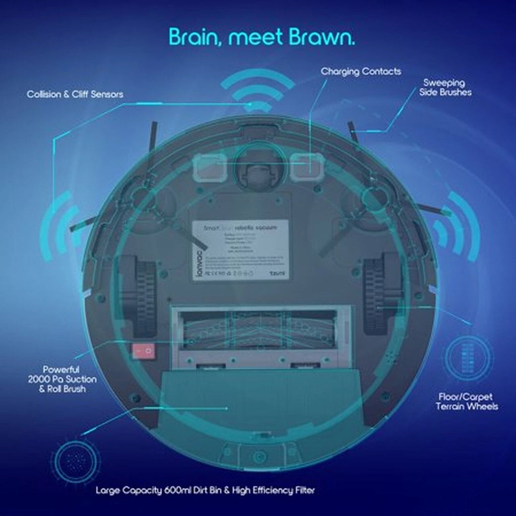 Ionvac Smartclean 2000 Robovac – Aspiradora Robótica Inteligente para Pisos de Madera y Alfombras, Controlada vía App Móvil o Comandos de Voz
