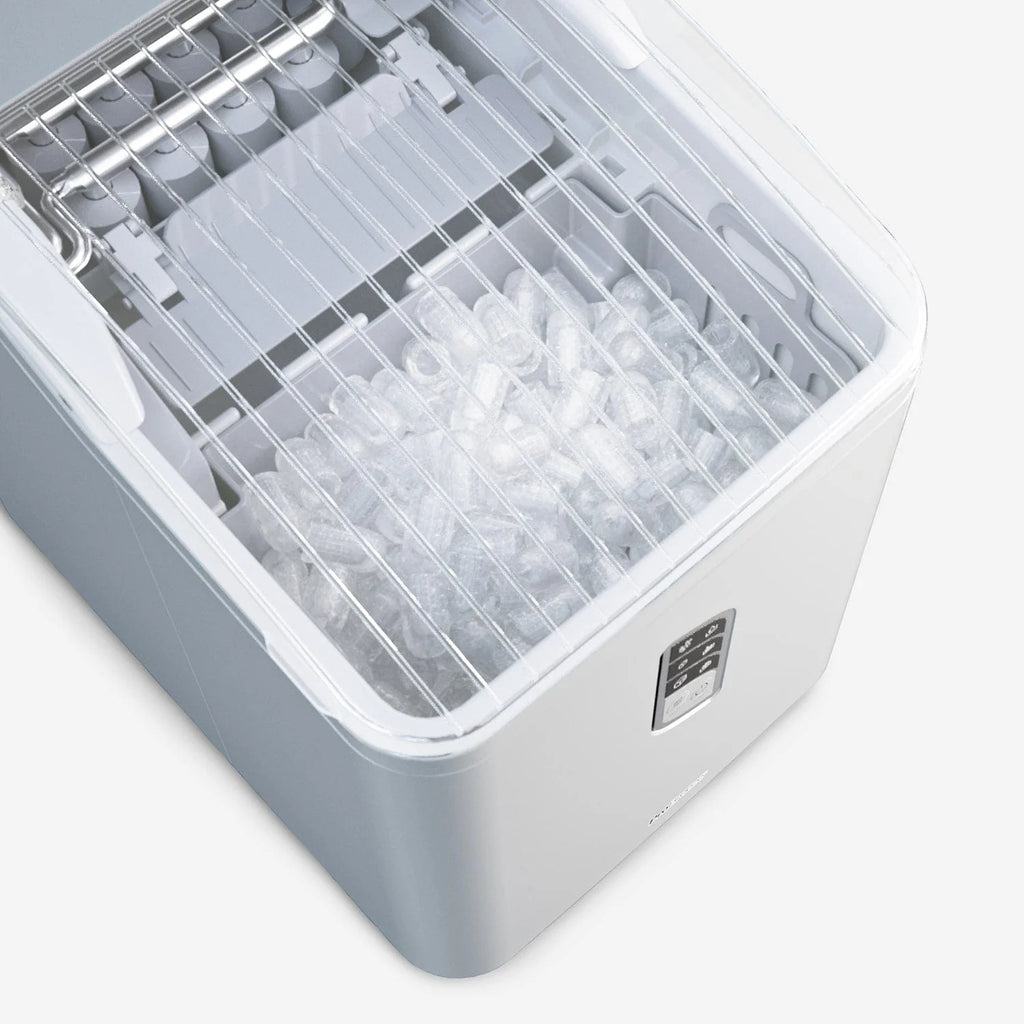 Máquina de Hielo de Mostrador - 2L Autolimpiante - Producción Diaria de 15 kg - Blanco