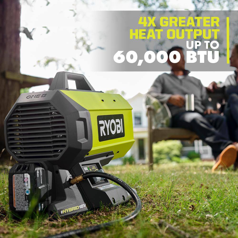 2025 Calefactor híbrido a gas propano RYOBI ONE+ 18V sin cable (solo herramienta)