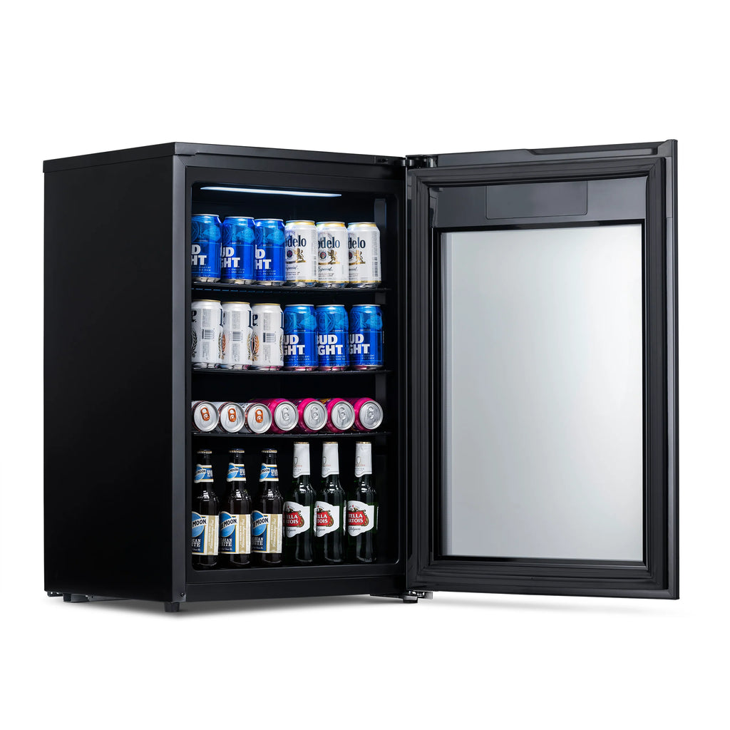 2025 Newair® Refrigerador de Bebidas Negro Independiente para 125 Latas con Función de Congelación Rápida – 22,1”