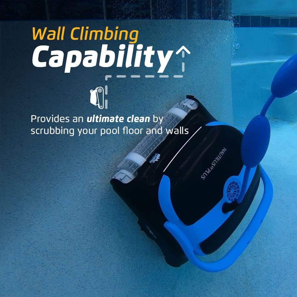2025 Limpiador Robótico de Piscina Dolphin Nautilus CC para Piscinas de hasta 33 Pies – Cepillo de Escalado de Paredes