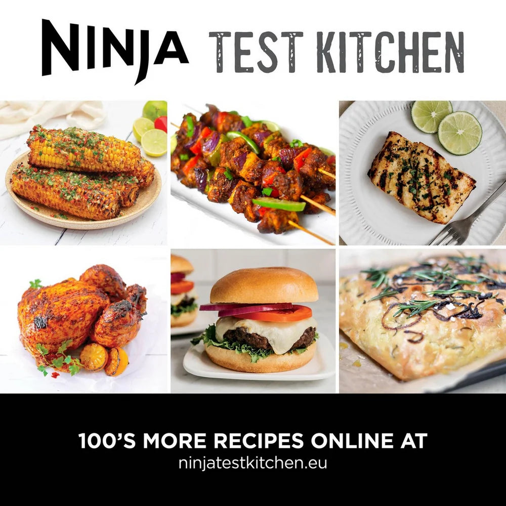 2025 Ninja 5 en 1 Parrilla y Freidora de Aire EG351UK – Multi-cocina 5,7L con Sonda Digital de Cocción – Negro/Plata