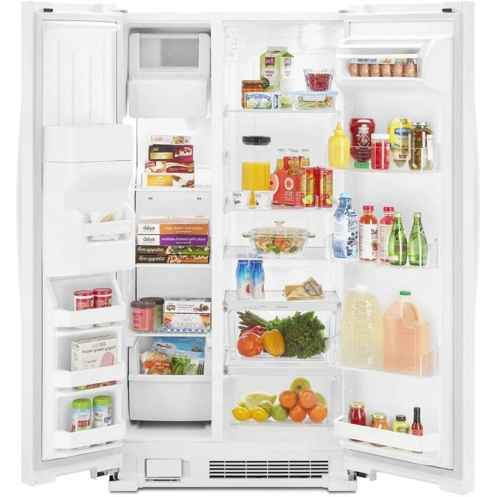 Congelador Kenmore 04650042 con Capacidad Total de 25 Pies Cúbicos, Refrigerador Lateral con Fabricador de Hielo y Ventana, Blanco