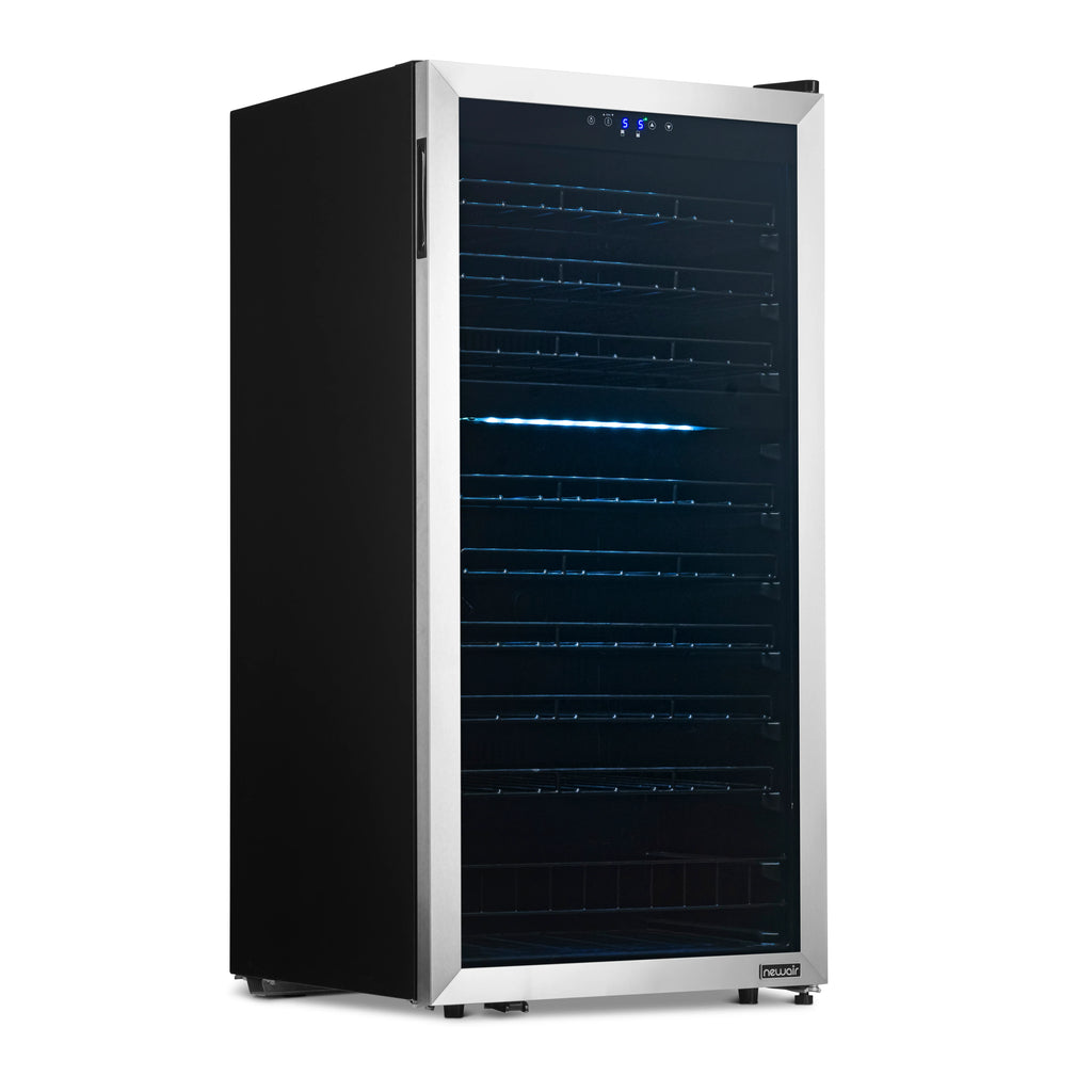 2025 Refrigerador de Vinos Independiente Newair® de Acero Inoxidable – 76 Botellas – 23" con Doble Zona