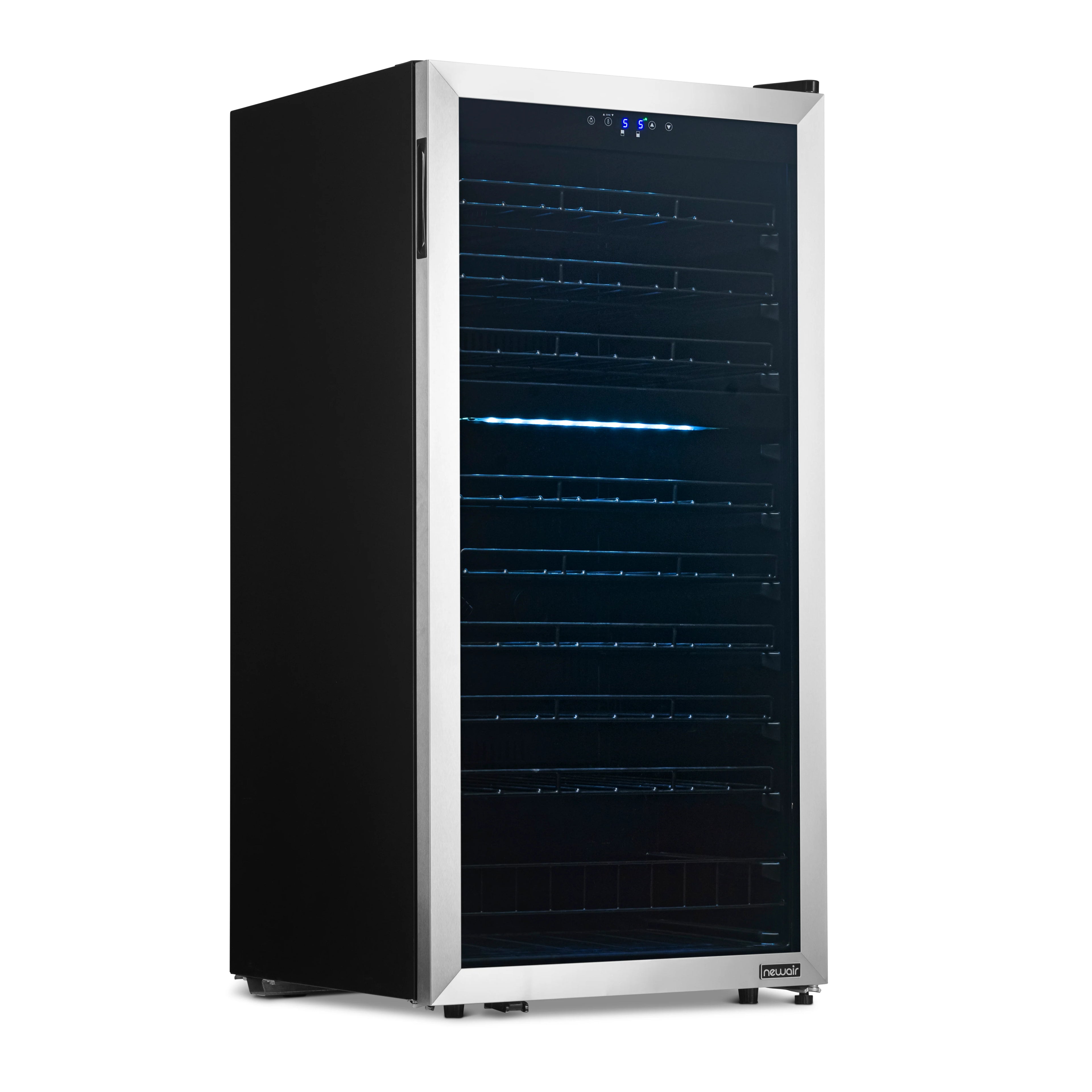 2025 Refrigerador de Vinos Independiente Newair® de Acero Inoxidable – 76 Botellas – 23" con Doble Zona