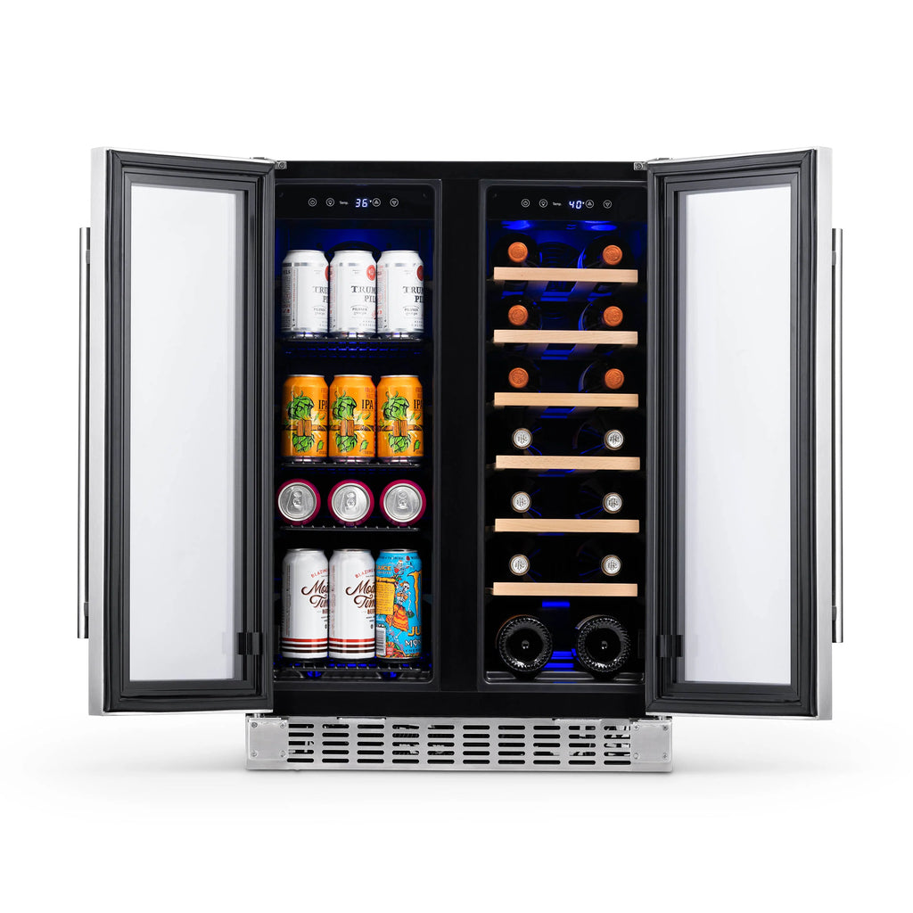 2025 Newair® Refrigerador Premium para Bebidas Empotrable de Doble Zona – 58 Latas y 18 Botellas – 24"