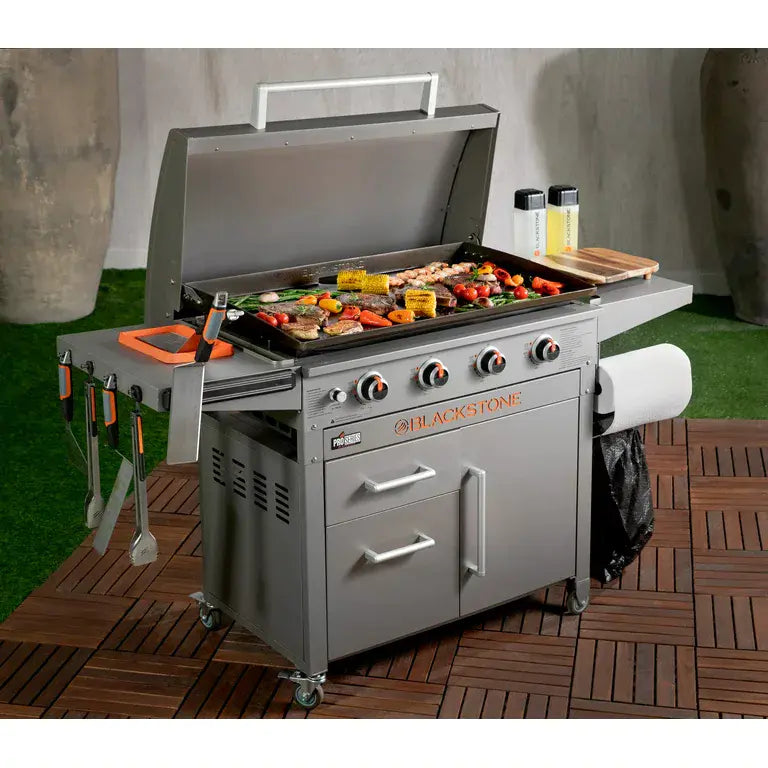 Blackstone ProSeries Estación de Cocina con Plancha de 4 Quemadores de 36" con Campana