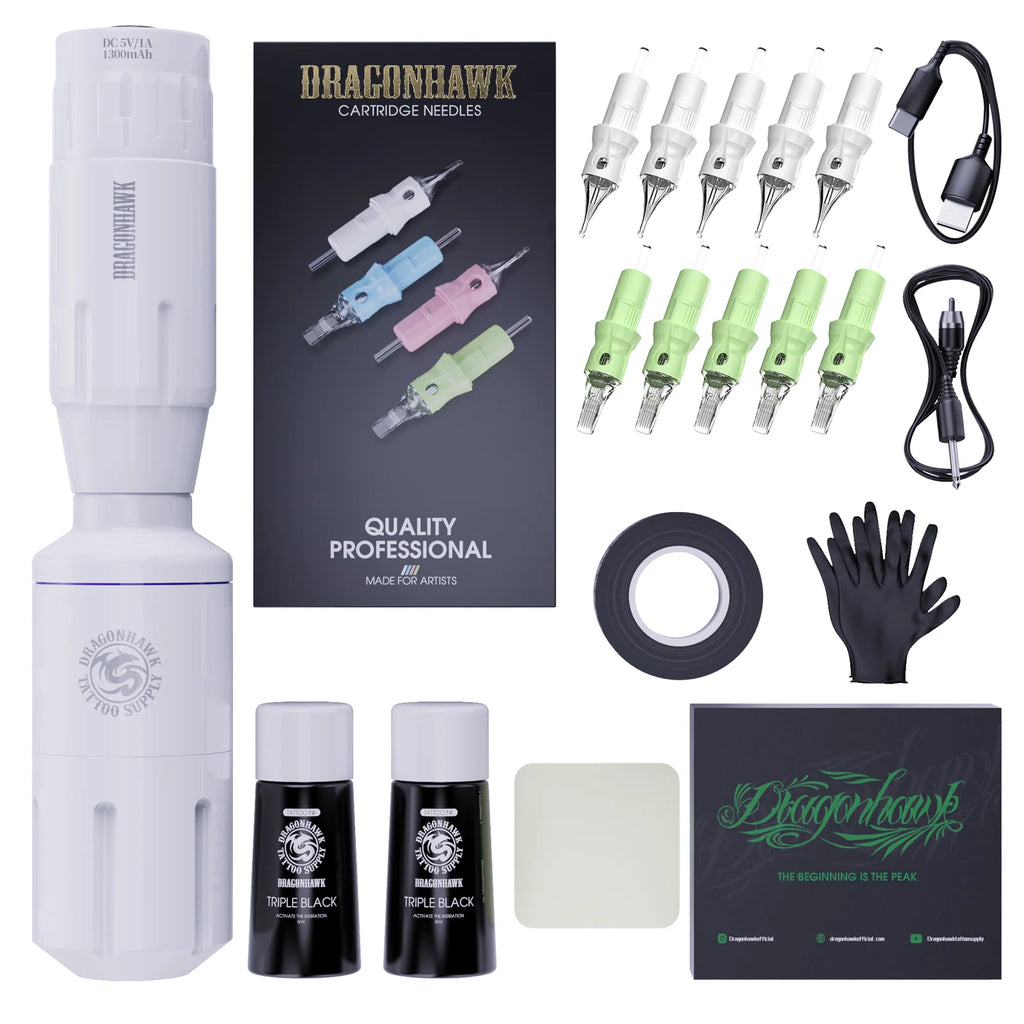 Kit de Inicio Dragonhawk S1 Máquina de Tatuaje en Forma de Bolígrafo