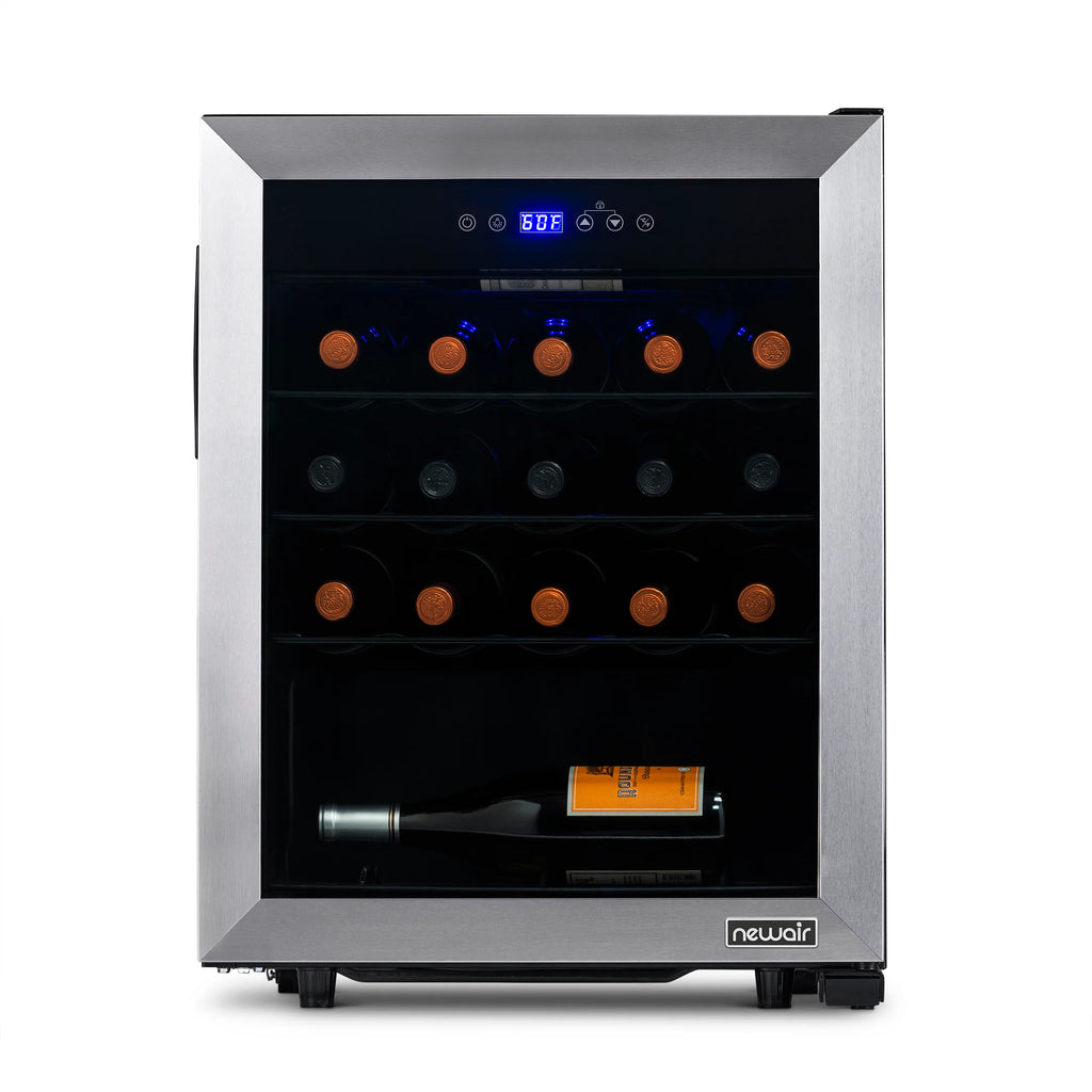 2025 Refrigerador de Vinos Independiente Newair® de Acero Inoxidable – 23 Botellas – 18,9"
