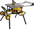 2025 Sierra de Mesa DEWALT de 10 Pulgadas, Capacidad de Corte Longitudinal de 32.5 Pulgadas, Motor de 15 Amperios, con Soporte Móvil
